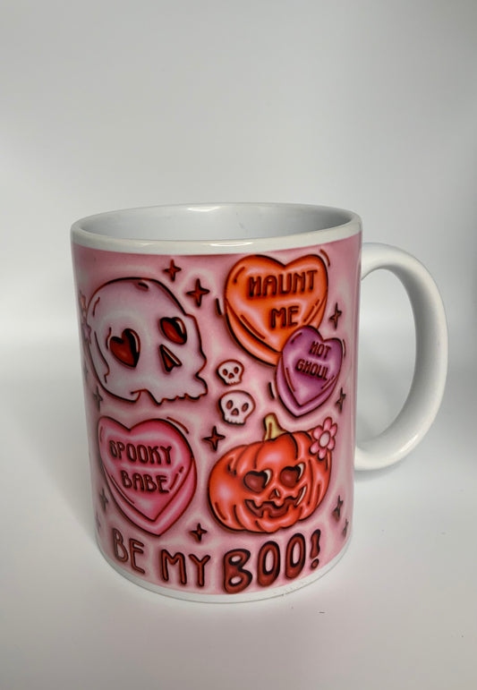 Be my boo heart and pumpkin mug